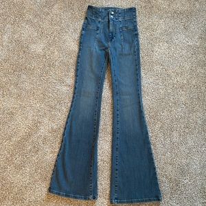 We The Free Jayde Flare Jeans (size 24/Mermaid blue) NWOT